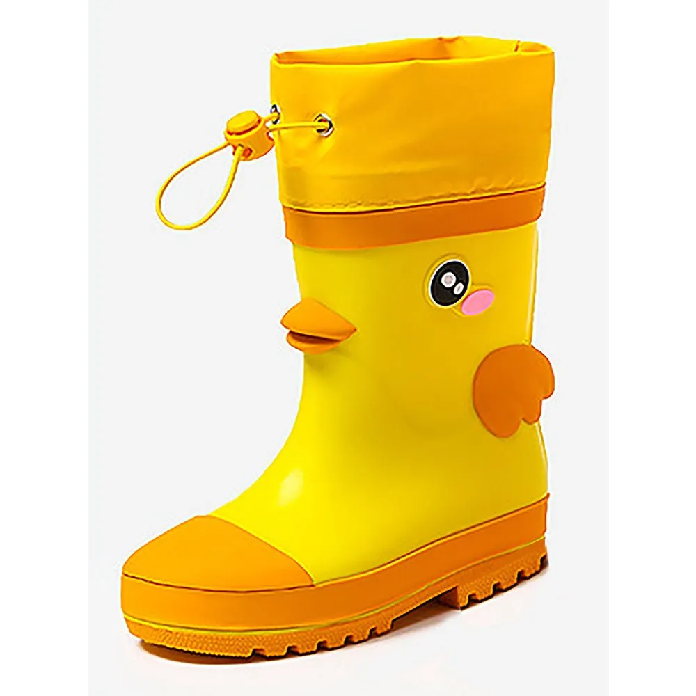 Mr. Daffy Quackhead Flexible Rubber Rain Gumboots for Toddlers and Kids