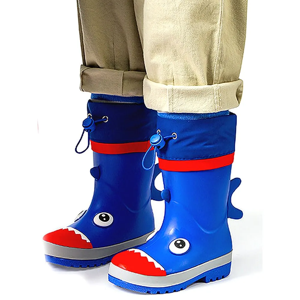 Mr.Choppy Head Flexible Rubber Rain Gumboots for Toddlers and Kids