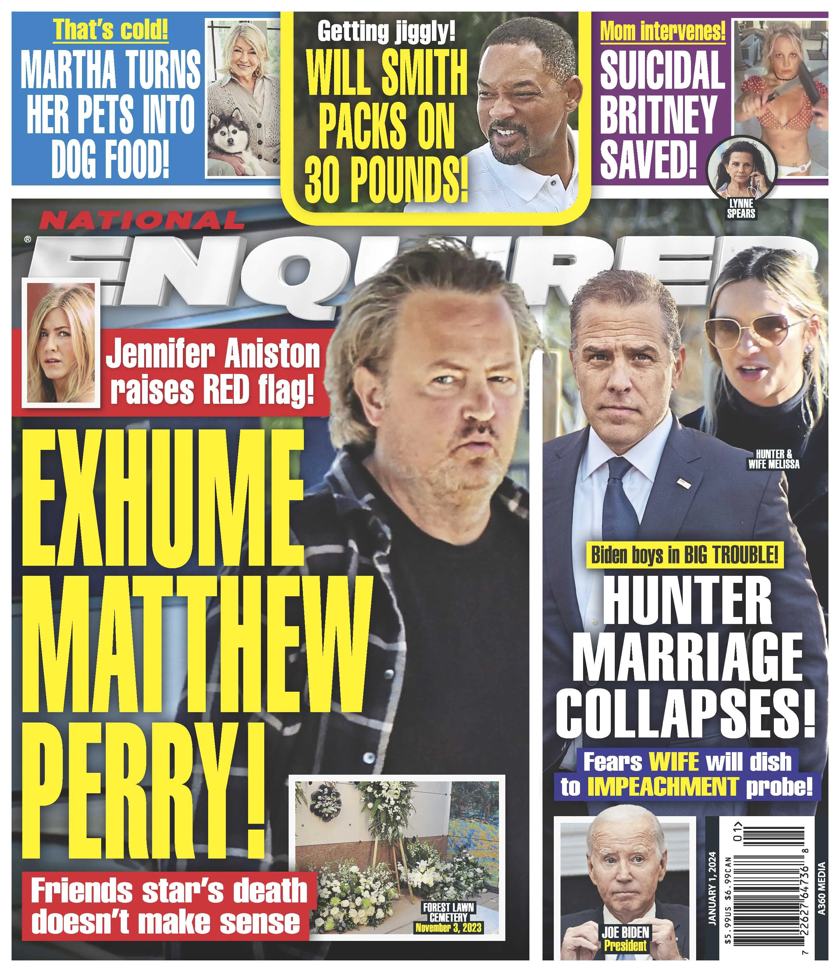 National ENQUIRER - 01.01.24 Exhume Matthew Perry