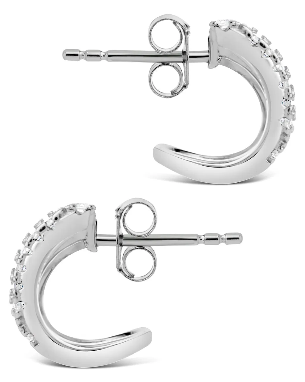 Nicolette CZ Cuff Stud Earrings