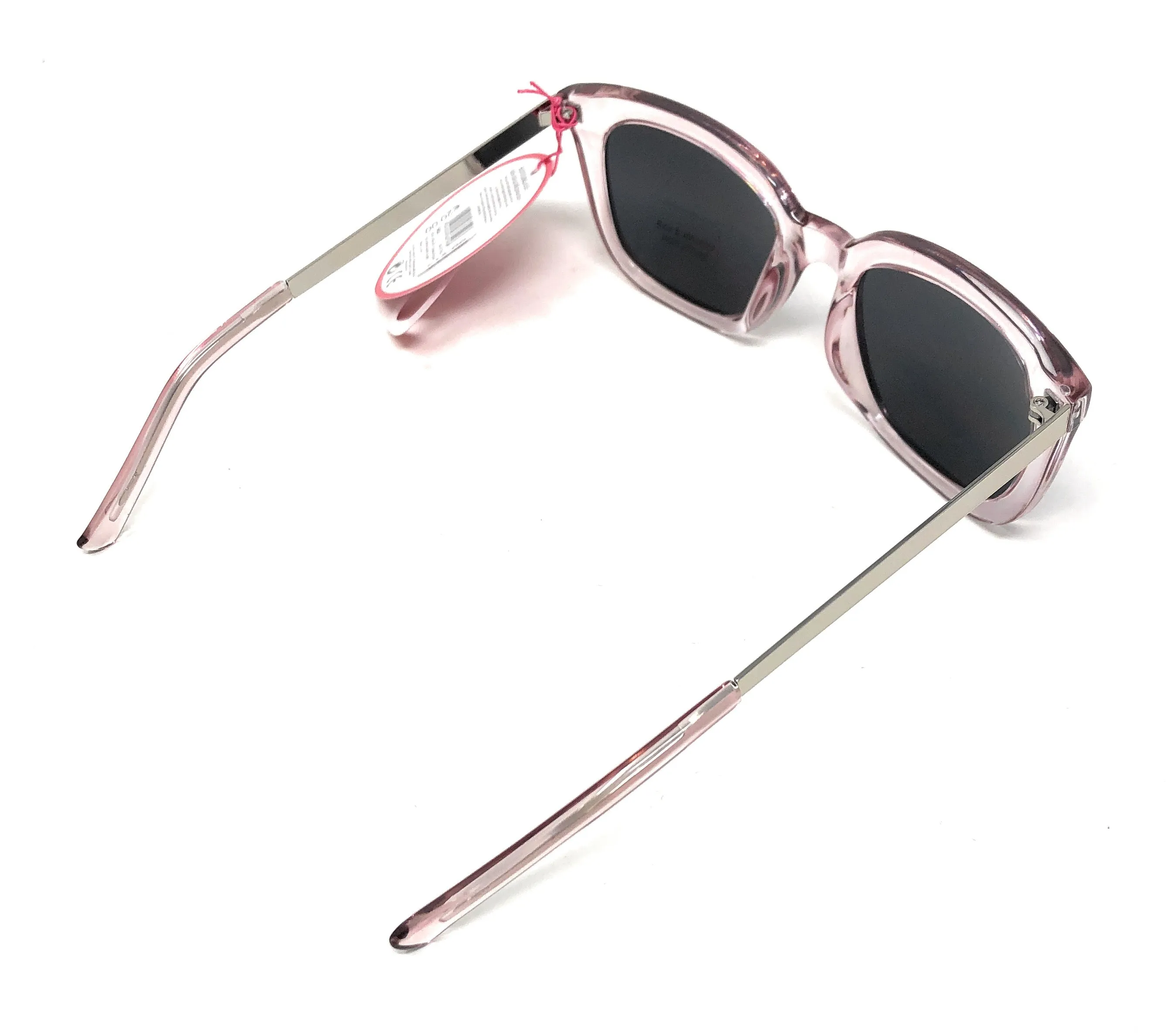 Retro Women's Sunglasses by Boots (model 145J) –  Translucent Rose Frame and Silver Arms with full UV Protection