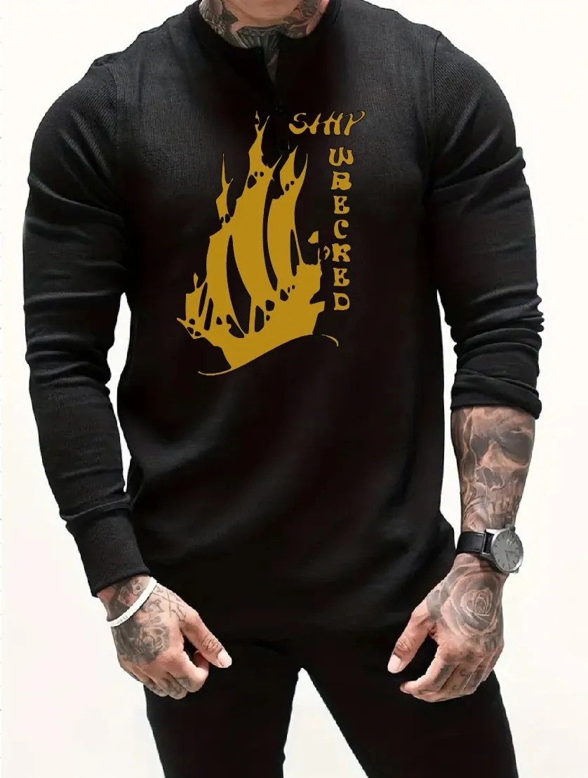 Ship wrecked long sleeve tshirt