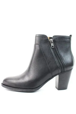 SOFFT Women's West •Black Leather• Mid Heel Ankle Boots 11M