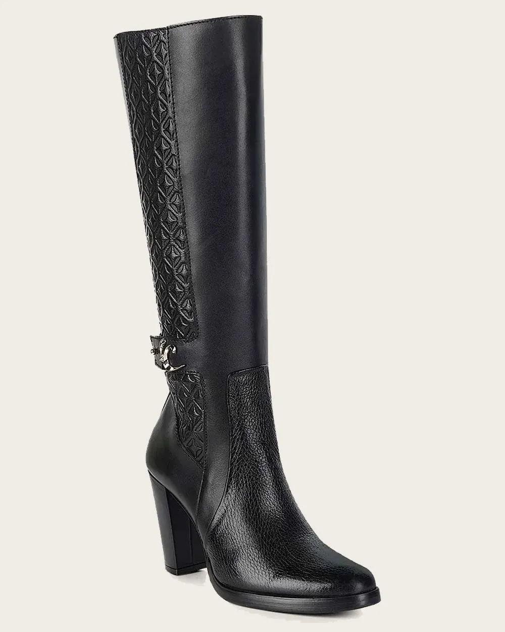 Tall black deer boot