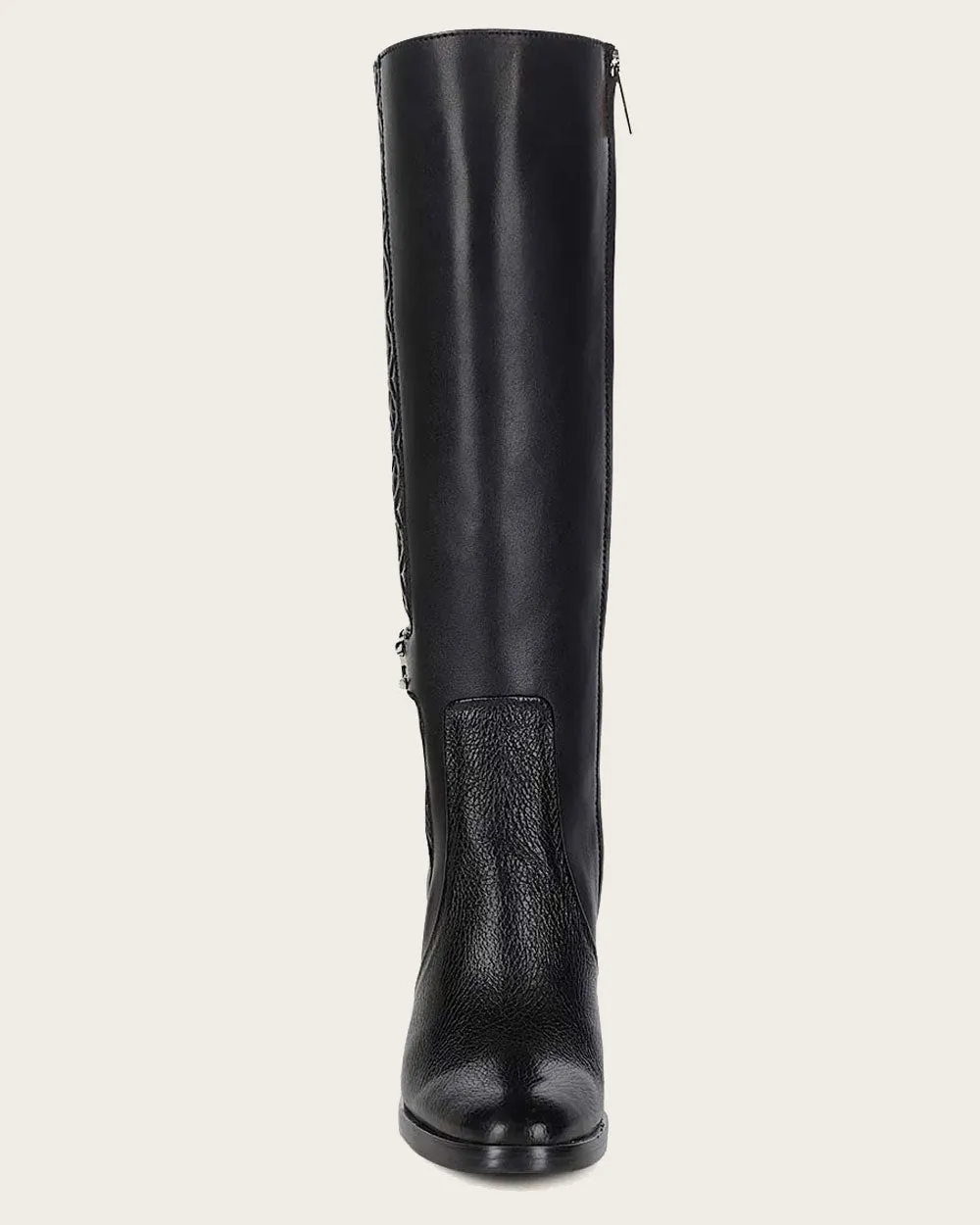 Tall black deer boot