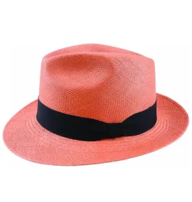 Teddy King Fedora - Brisa Panama #3 - Mid 6cms Brim - Terracotta