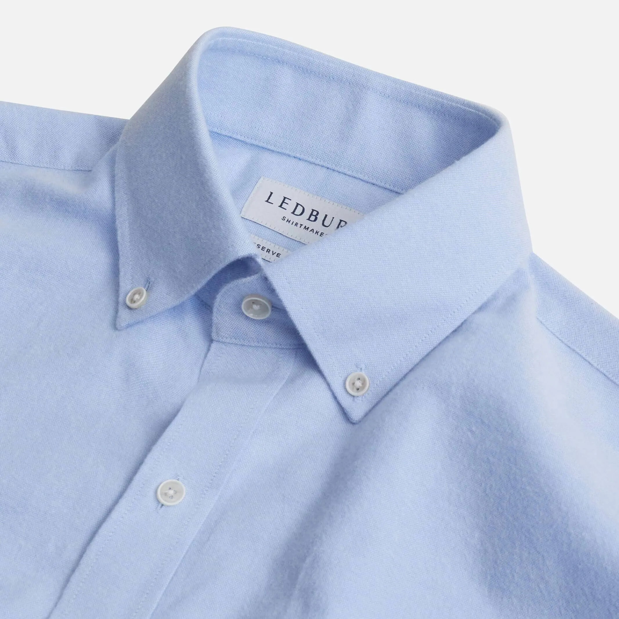 The Light Blue Besler Brushed Oxford Custom Shirt