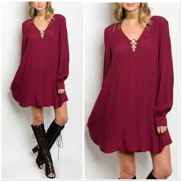 Tunic Dress Burgundy