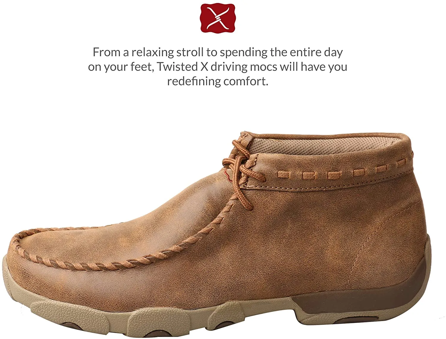 Twisted X Men's Chukka Driving Moc, Bomber, 10.5W