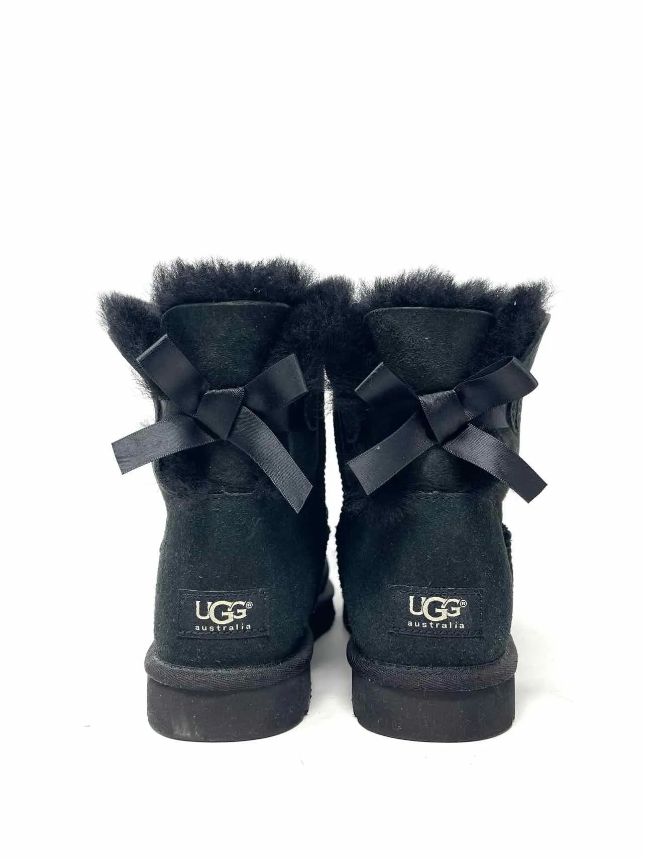 UGG Size 8 Black Bow(s) Suede Shoes Short Boots