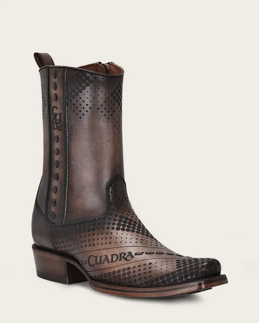 Urban brown bovine boot