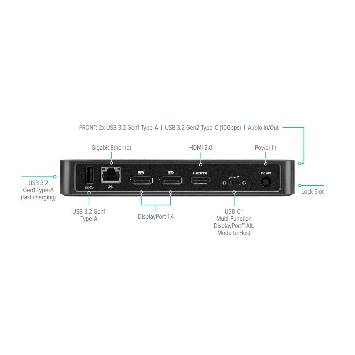 USB-C™ Multi-Function DisplayPort™ Alt. Mode Docking Station with 85W Power