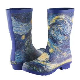 Van Gogh Starry Night Mid-Calf Rain Boot