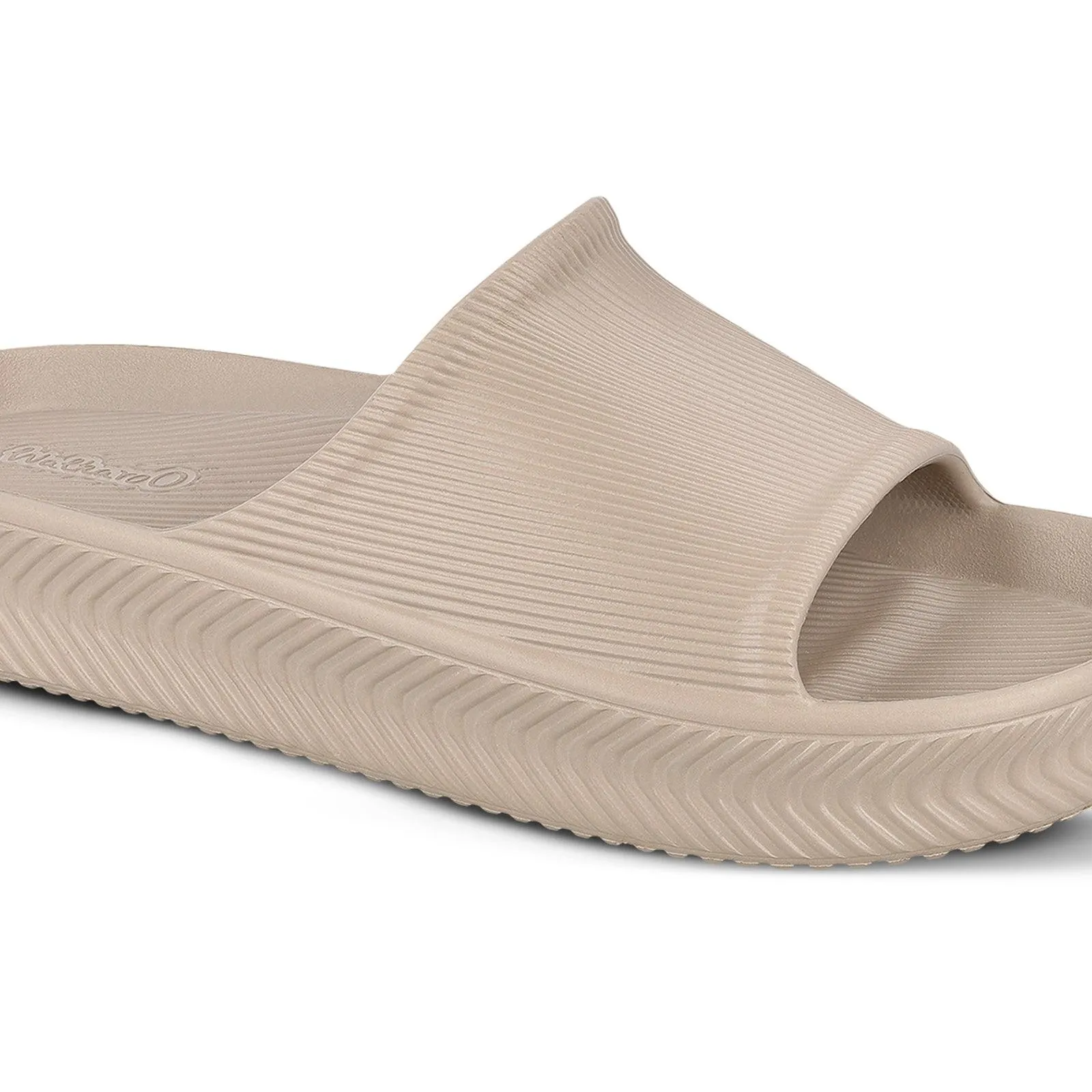 Walkaroo Mens Flip Flop Sliders  - WC8737 Greige